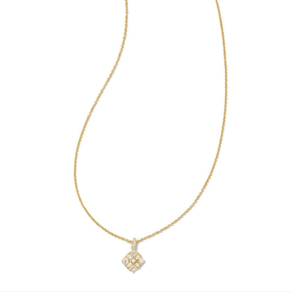 Kendra Scott Dira Gold Crystal Pendant Necklace